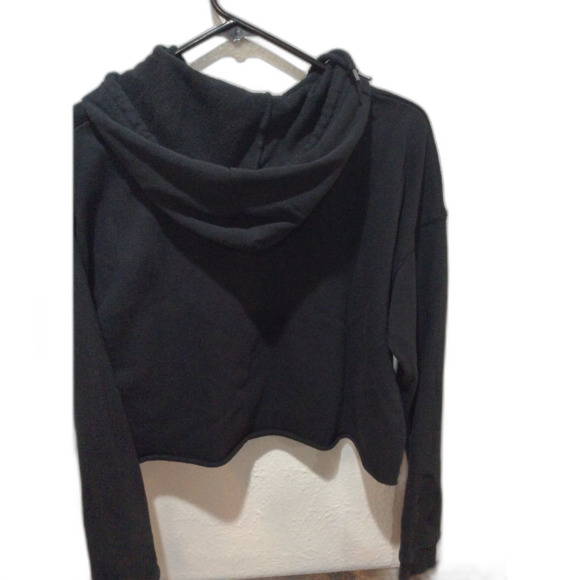 Erin Andrews Chicago Bulls black cropped hoodie Large L NBA - Picture 5 of 5